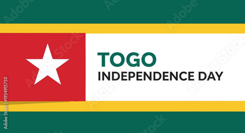 Togo Independence Day Flag Design Illustration.