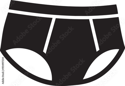 Vector black women's underwear icon