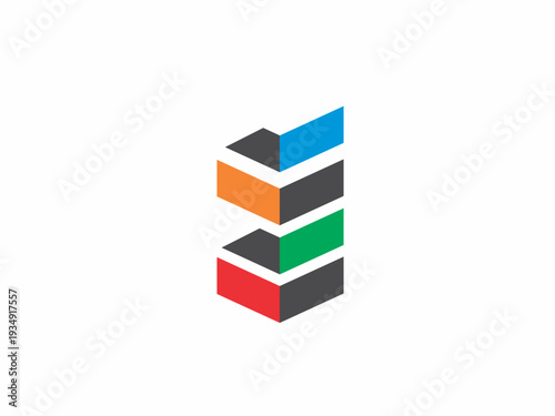 A vibrant logo showing stacked isometric blocks in blue, orange, green, and red, symbolizing progress, data visualization, and organized business solutions.