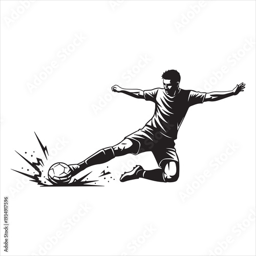 silhouette of a man jumping on a skateboard. Sports Silhouette Collection, Black and White Athlete Vector 