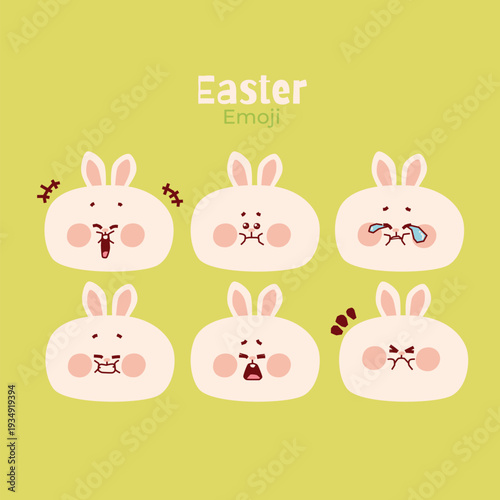 Collection of diverse handdrawn cartoon faces and avatars christian easter vector illustration
