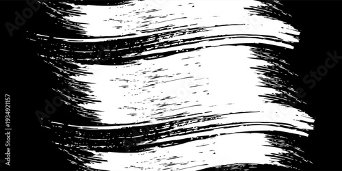 Flowing curves and brush strokes in Japanese style.