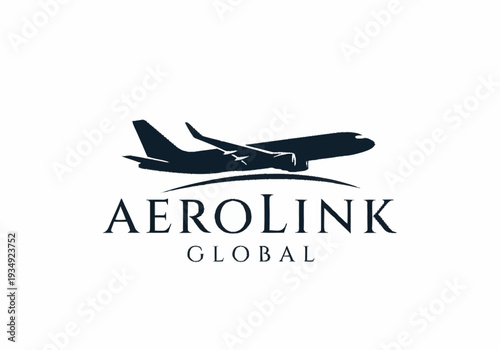 Aerolink Global Logo Featuring a Stylized Airplane.