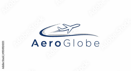 AeroGlobe logo design with airplane and globe elements.