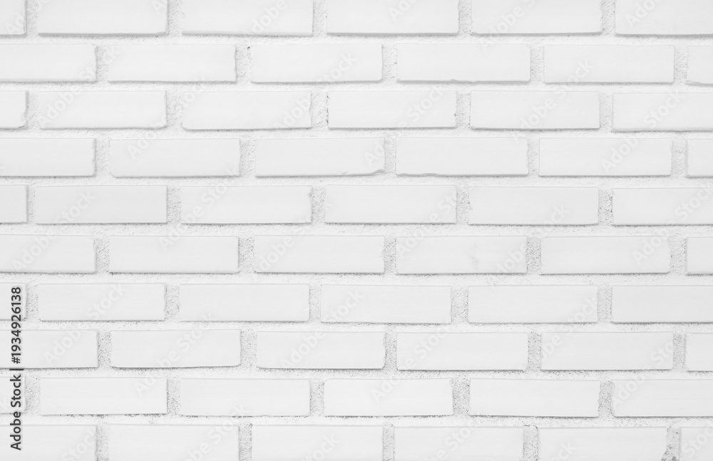 Obraz premium White brick wall texture background for design art work.