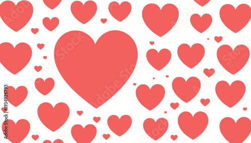 set of funny cartoon hearts