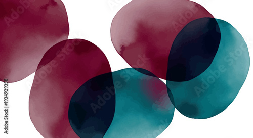 Bright modern floral vector background with pink dahlia flowers and watercolor splatters. Soft, warm tones create a decorative frame perfect for invitations and spring designs