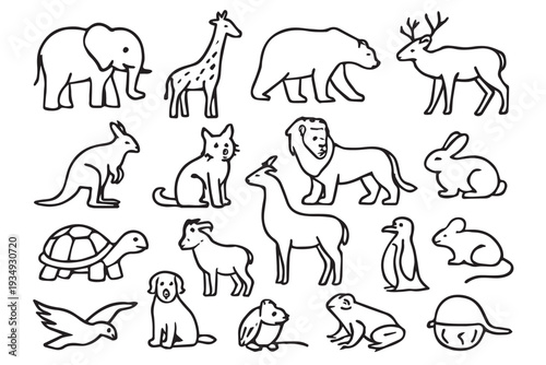 set of animals