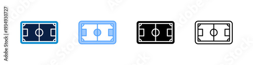 Soccer Field Multiple Style Icon Set Collection 