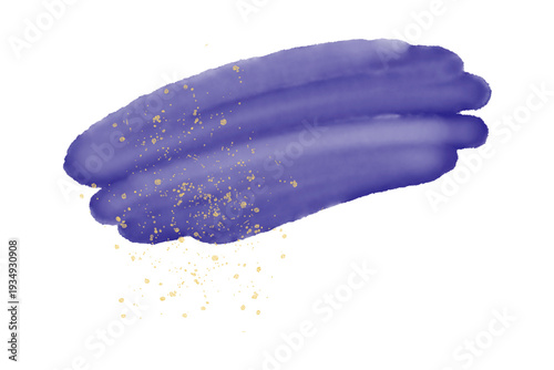Dark Blue Abstract Shape with Golden Speckles