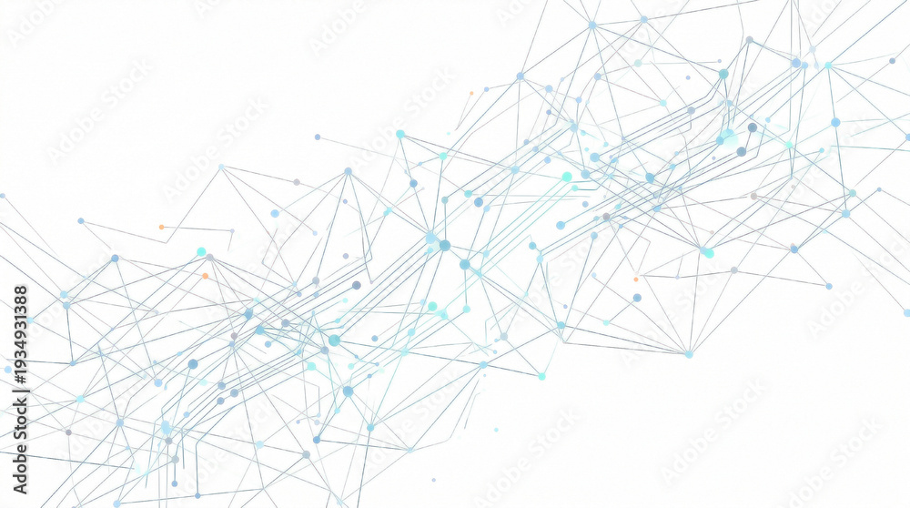 Fototapeta premium Abstract Technology Network Background with Connecting Dots and Lines
