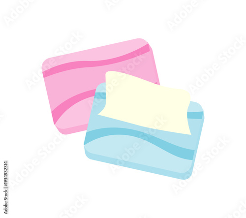 外出時の花粉症・鼻水対策に便利なポケットティッシュのイラスト