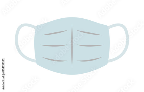 花粉やウイルスの侵入を防ぐ不織布マスクのベクターイラスト