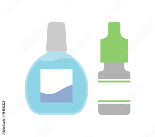 目のかゆみや炎症を抑える花粉症・アレルギー用目薬のイラスト