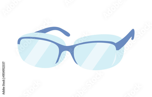 花粉の侵入を防ぎ目を守る保護メガネ・花粉症対策ゴーグルのイラスト