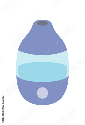 室内を保湿し花粉の飛散を抑える加湿器・アロマディフューザーのイラスト