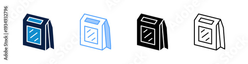 Shopping Bag Multiple Style Icon Set Collection 