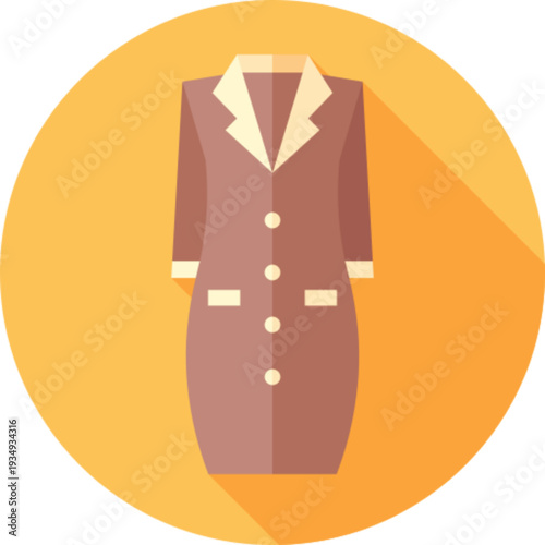 Trench Coat Long Raincoat Icon