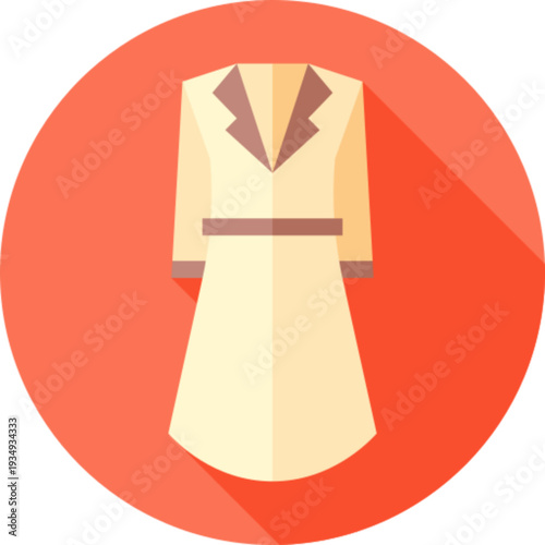 Trench Coat Raincoat Icon