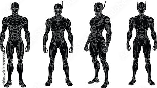 Human body anatomy illustration with male and female silhouettes in artistic sketch style