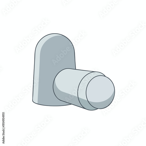 Gray Door Handle Illustration