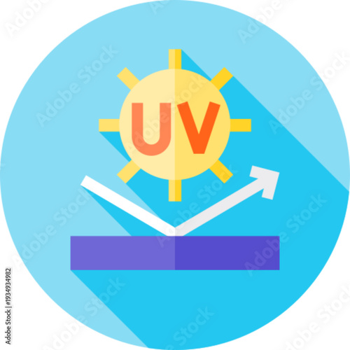 UV Ultraviolet Rays Sun Icon