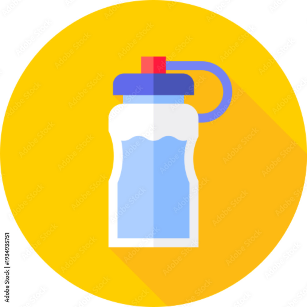 Fototapeta premium Water Bottle Hydration Icon