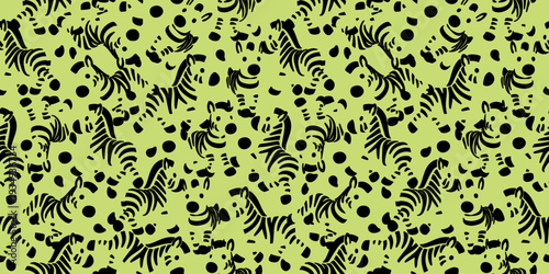 かわいいシマウマ柄の繰り返しパターン