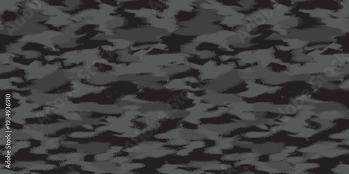 モノクロ迷彩柄ドットシームレスパターン