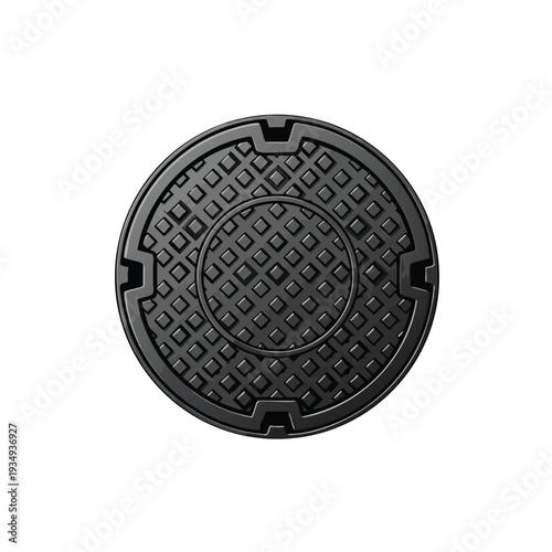 Black Metal Manhole Cover