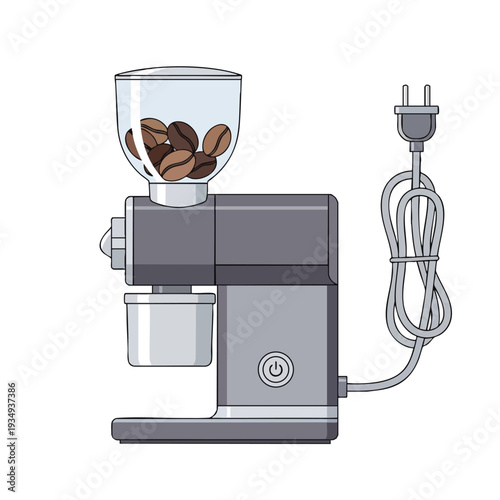 Electric Coffee Grinder with Coffee Beans