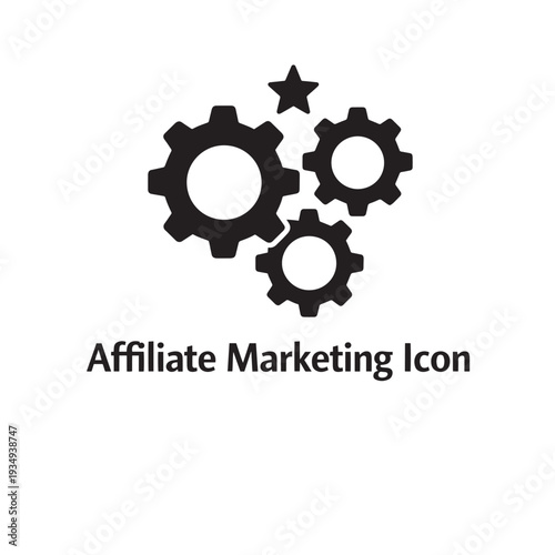 Black gears star Affiliate Marketing text on white 1