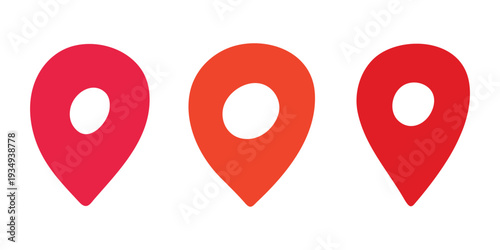 Set of hand drawn map pin Map marker pointer sign GPS and mapping tools Location pin symbol Pinpoint clipart in doodle style Single element for web, design