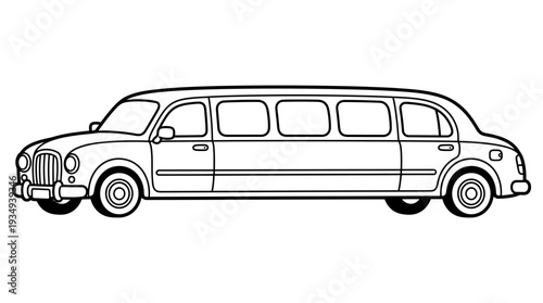 Classic Limousine Outline
