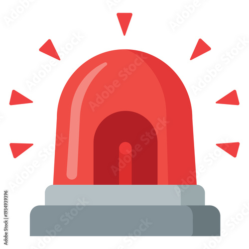 Emergency Light Icon: A vivid representation of an emergency light, radiating a powerful visual symbol of urgency, immediate attention, and alert status.