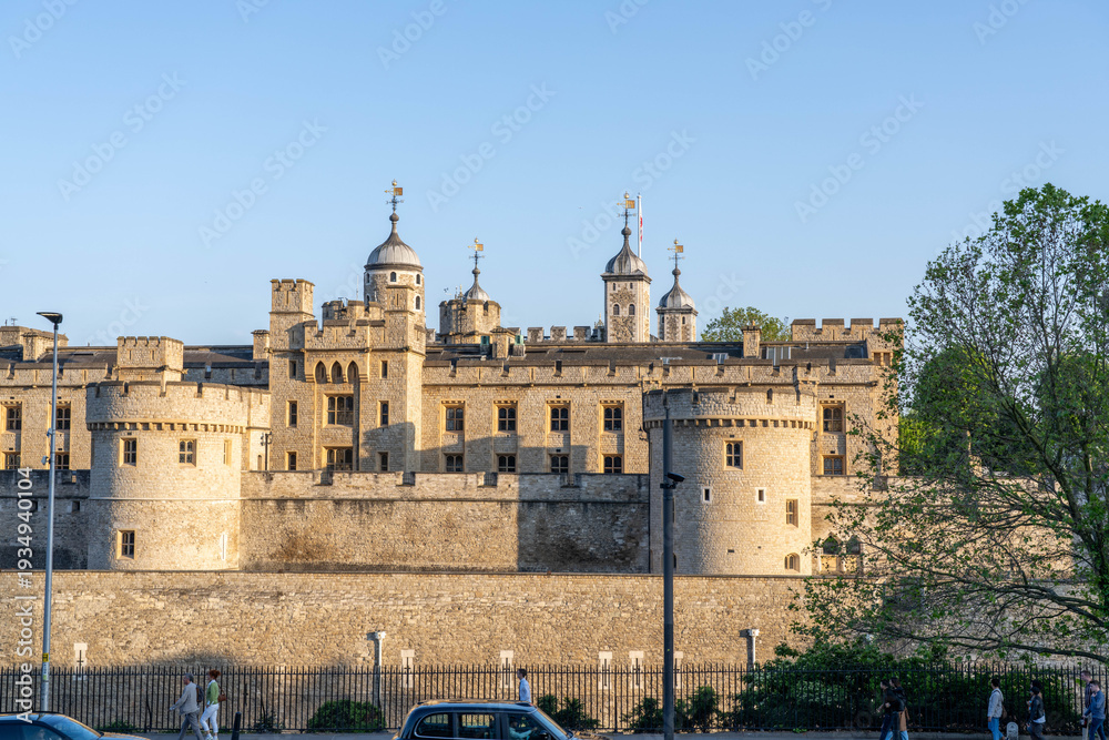 Obraz premium Tower of London Castle Exterior in London United Kingdom
