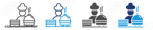 catering icon set multiple style