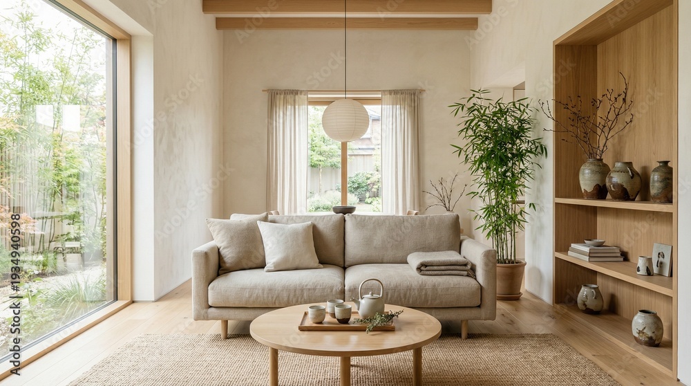 Fototapeta premium living room with fireplace