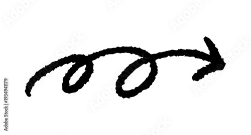 手書きのくるくる矢印