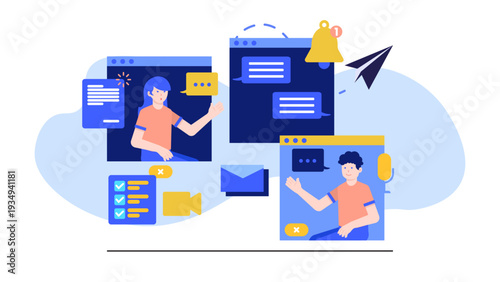 Digital team managing email newsletters and generating sales leads