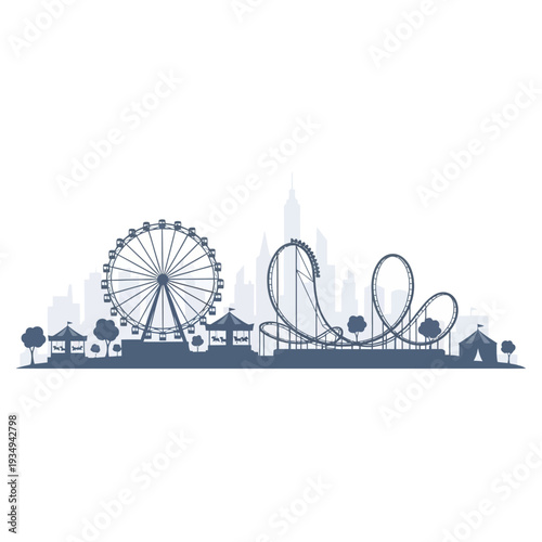 Amusement Park Rides and Ferris Wheel.