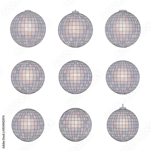 Disco Balls Hanging from Ceiling Decorations.