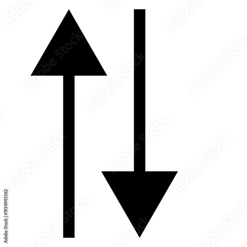 Minimalist Black Up and Down Arrows Icon