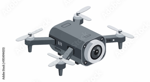 Modern drone with camera flying device technology.
