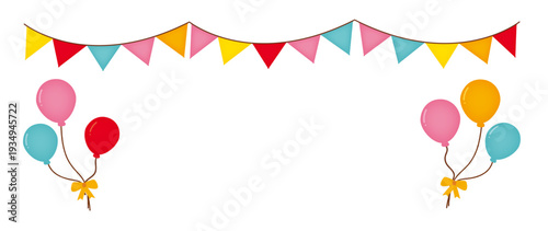 パーティーのイラスト背景素材/デコレーション向け素材/Party illustration background material