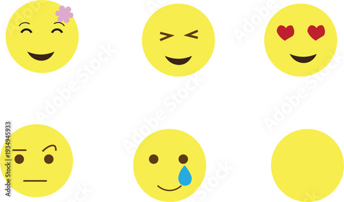 Happy Smiling Face Icon Vector Illustration
