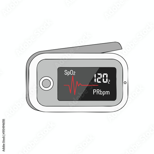 Pulse Oximeter Device with Heart Rate Monitor