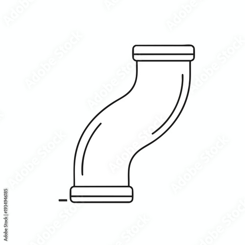 Curved Pipe Illustration