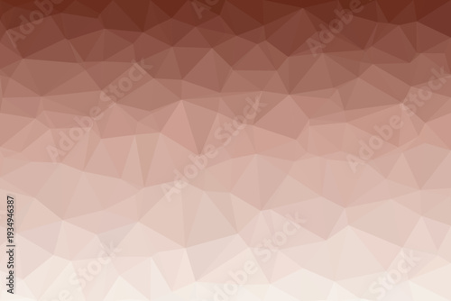 An elegant geometric low poly pattern features a gentle color gradient from warm brown to light beige