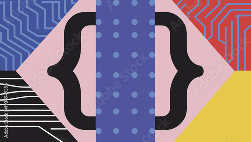 Curly braces symbol represents code or programming concepts.